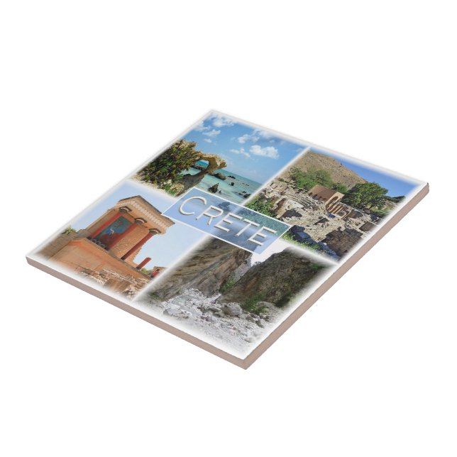 zGR021 potpourri of CRETE, Grekland, Europa. Kakelplatta (Sidan)