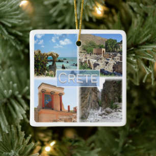 zGR021 potpurri av CRETE, Grekland, Europa, Julgransprydnad Keramik