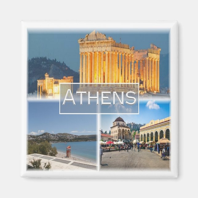zGR024 ATHENS, Grekland, Fridge Magnet (Framsidan)