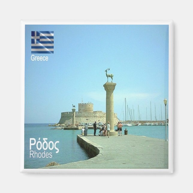 zGR038 RHODES, Grekland, Fridge Magnet (Framsidan)