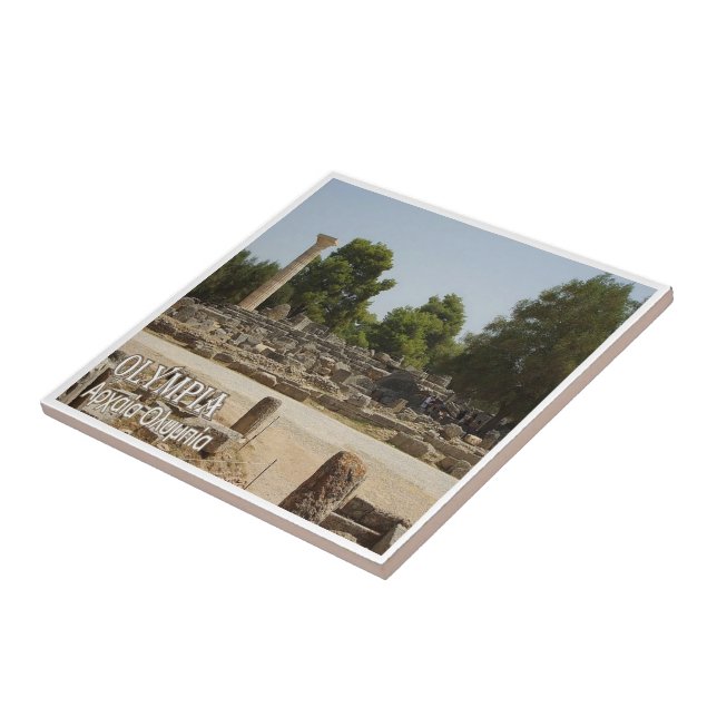 zGR046 OLIMPIA, Grekland Kakelplatta (Sidan)