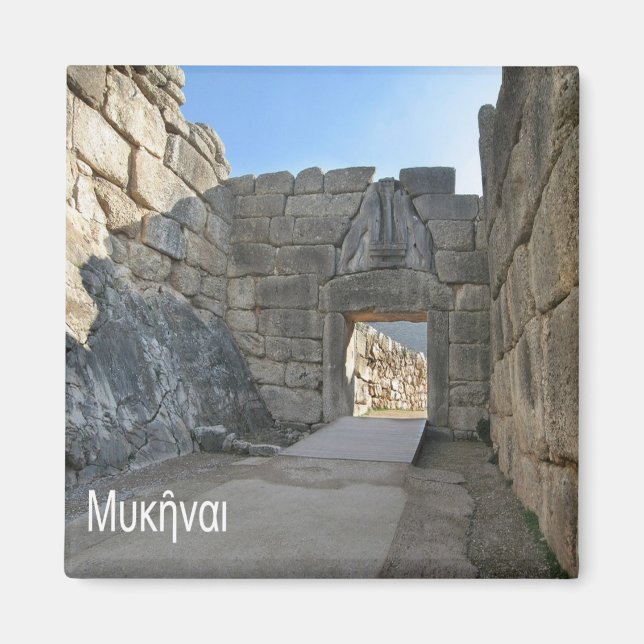 zGR051 MICENE Greece, Fridge Magnet (Framsidan)