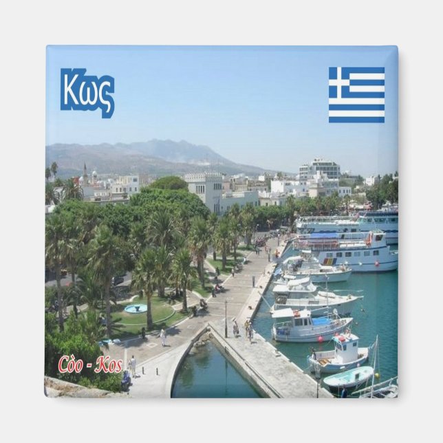 zGR056 KOS - Grekland - Fridge Magnet (Framsidan)