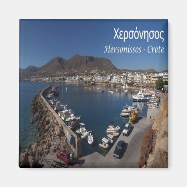 zGR059 HERSONISSOS Greece, Fridge Magnet (Framsidan)