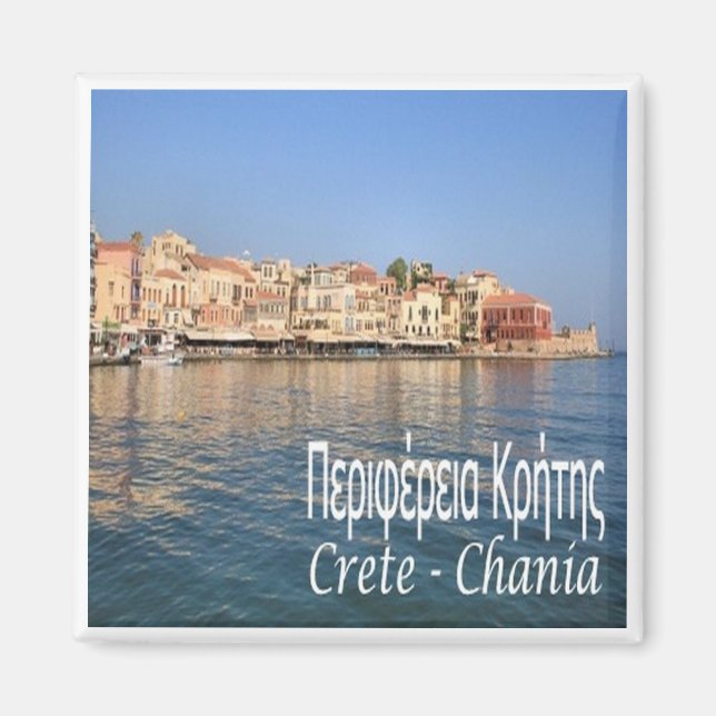 zGR062 CRETE CHANIA, Grekland, Fridge Magnet (Framsidan)