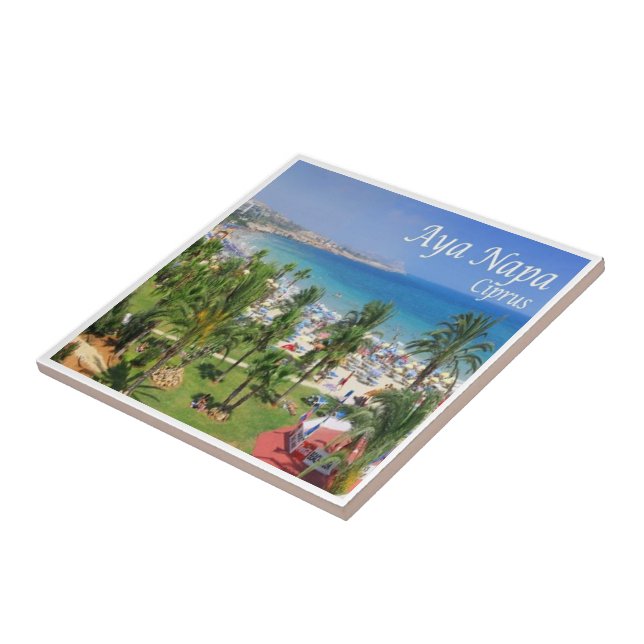 zGR065 CYPRUS, AYA NAPA, Grekland Kakelplatta (Sidan)