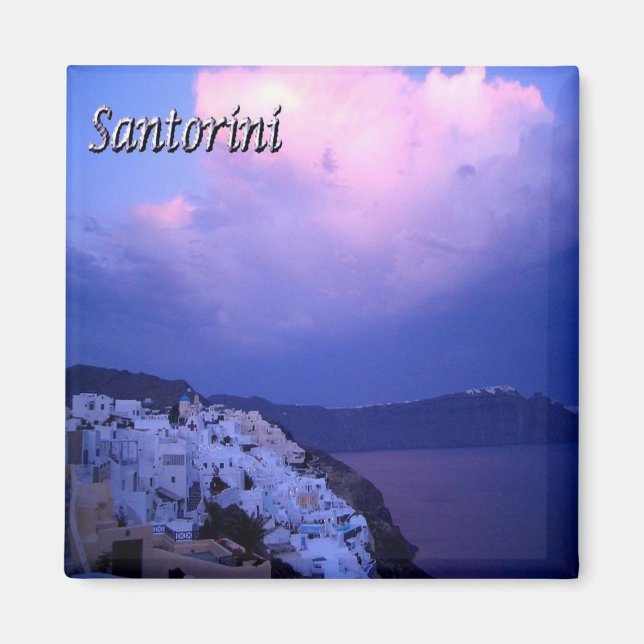 zGR079 SANTORINI, Oia Sunset, Grekland, Fridge Magnet (Framsidan)