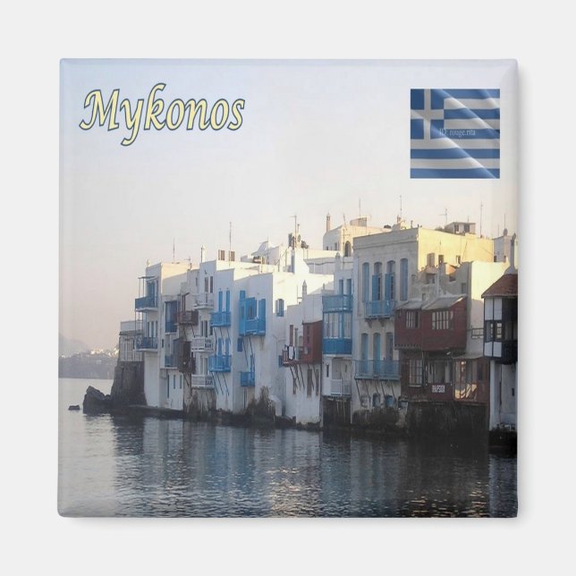 zGR115 MYKONOS, Chora, Grekland, Frankrike Magnet (Framsidan)