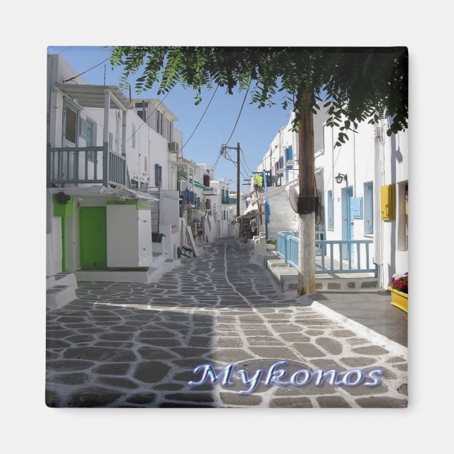 zGR116 MYKONOS, Chora. Grekland, Fridge Magnet (Framsidan)