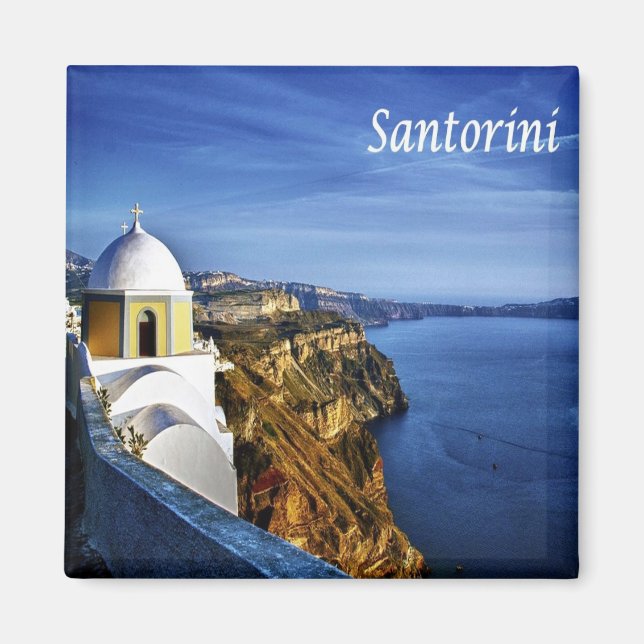 zGR90 SANTORINI, Fira, Grekland, Fridge Magnet (Framsidan)
