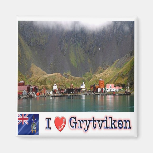 zGS008 GRYTVIKEN I Kärlek, South Georgia S.S. Frid Magnet (Framsidan)