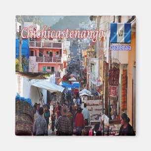 zGT008 CHICHICASTENANGO, Guatemala, Market, Fridge Magnet