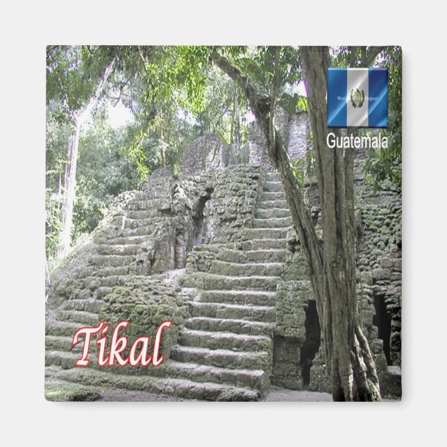 zGT012 TIKAL National Park, Guatemala, Fridge Magnet (Framsidan)