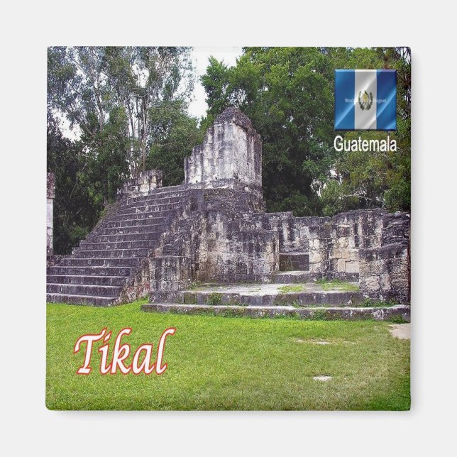 zGT013 TIKAL National Park, Guatemala, Fridge Magnet (Framsidan)