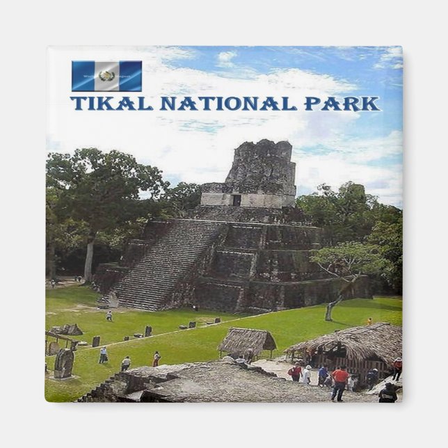 zGT016 TIKAL National Park, Guatemala, Fridge Magnet (Framsidan)
