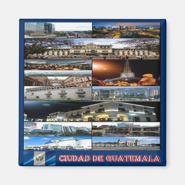 zGT020 GUATEMALA City, Mosaic, Amerika, Fridge Magnet (Framsidan)
