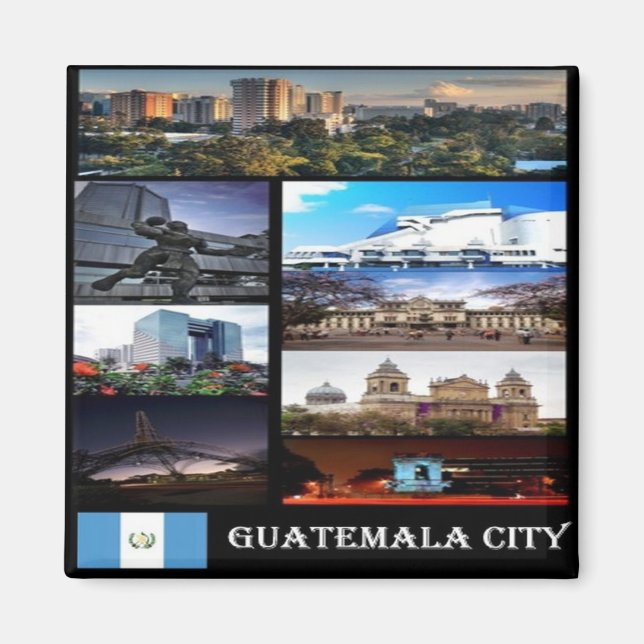 zGT023 GUATEMALA City, Mosaic, Amerika, Fridge Magnet (Framsidan)