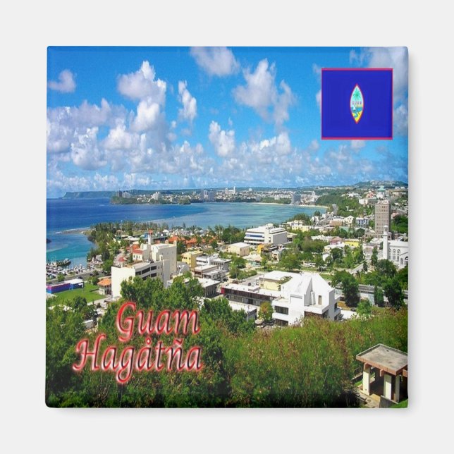 zGU002 HAGATNA, GUAM, Panorama, Oceania, Fridge Magnet (Framsidan)