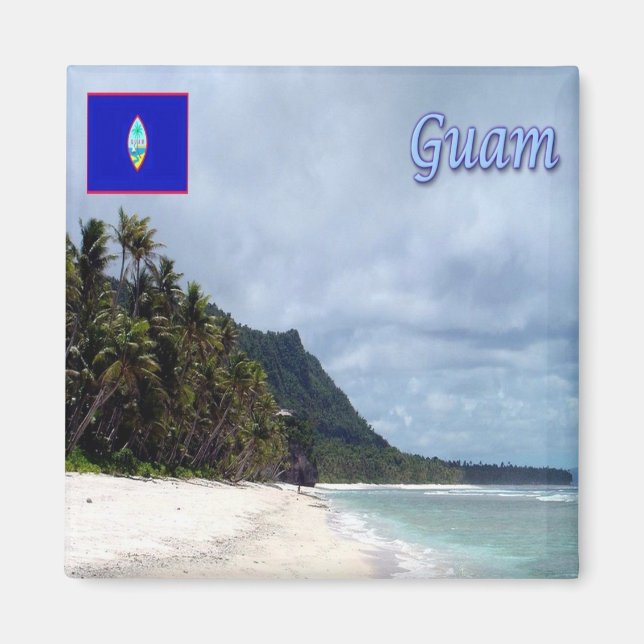 zGU011 GUAM, Beach, Sea View, Oceania, Fridge Magnet (Framsidan)