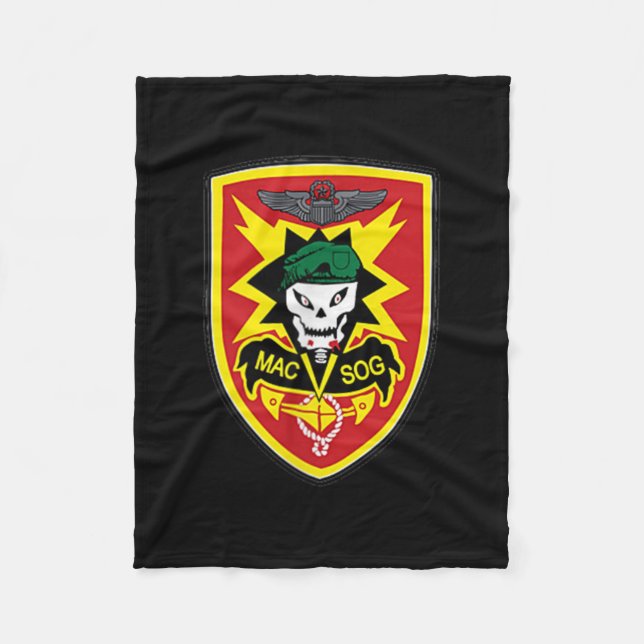 Zgxblwjhbsy Creations Co Macv-sog Vietnam Krig Mil Fleecefilt (Framsidan)