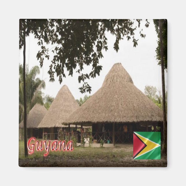 zGY006 GUYANA, Houses in Guyana, Amerika, Fridge Magnet (Framsidan)