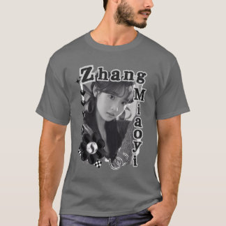 Zhang Miao Yi Chinese Drama Actress Black and Whit T Shirt