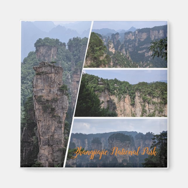 Zhangjiajie Collage Magnet (Framsidan)