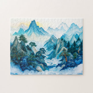 Zhangjiajie Dimmiga Berg i Quilling Stil Pussel