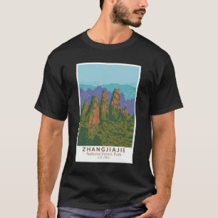 Zhangjiajie National Forest China Travel Art Retro T Shirt
