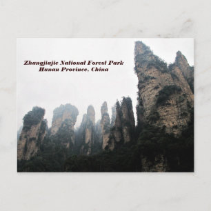 Zhangjiajie National Forest Park, Hunan China Vykort