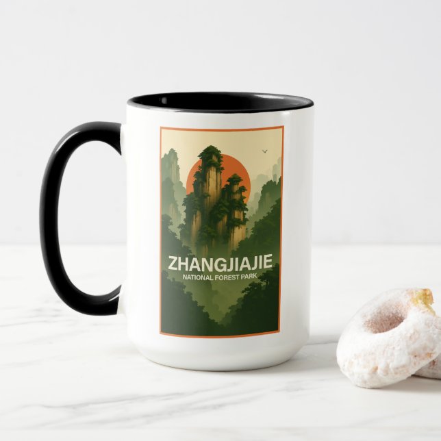 Zhangjiajie nationalskogspark mugg (Med munk)