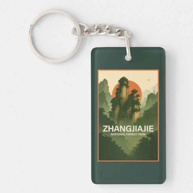 Zhangjiajie nationalskogspark nyckelring (Framsidan)
