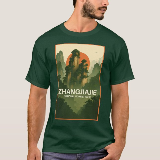 Zhangjiajie nationalskogspark t shirt (Framsida)