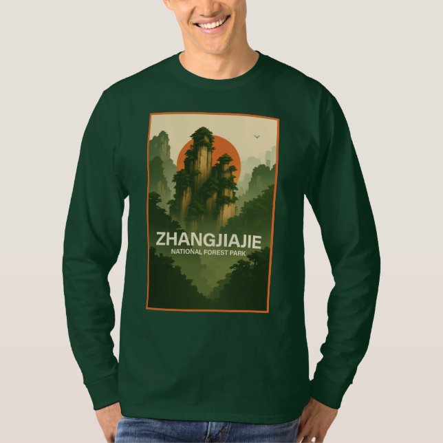 Zhangjiajie nationalskogspark t shirt (Framsida)