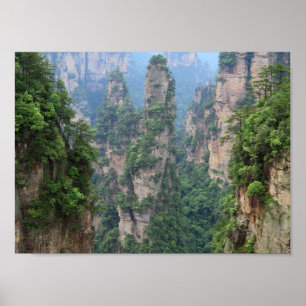 Zhangjiajie nationalskogsparken Poster