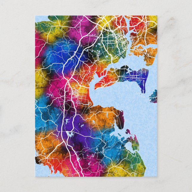 Zhanjiang China City Karta Vykort (Framsida)