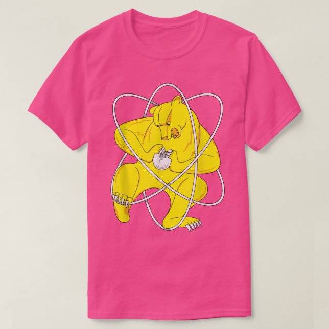 Zheleznogorsk Bear Splitting Atom Russian Flagga T Shirt (Design framsida)