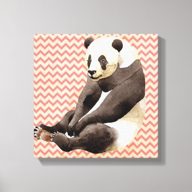 Zhen Zhen Panda Wrapped Canvas Skriv ut (Framsida)