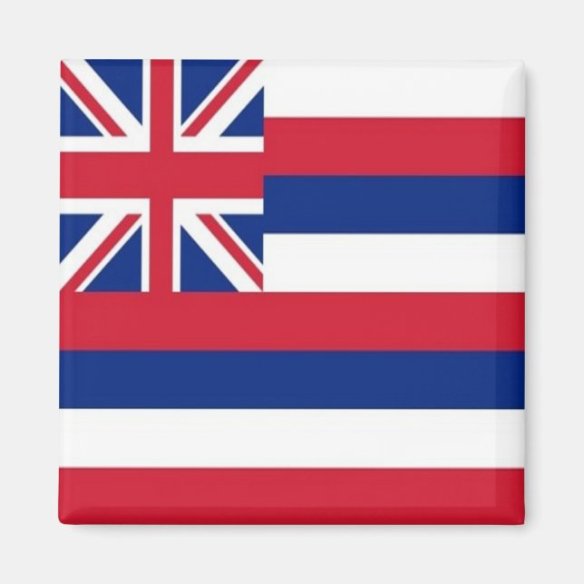 zHI001 HAWAII FLAGGA, Oceanien, Fridge Magnet (Framsidan)