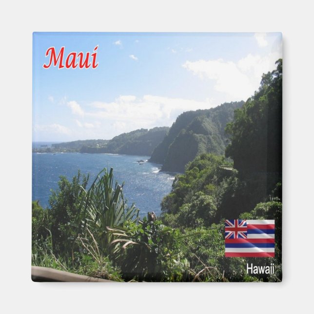 zHI004 MAUI, HAWAII, Aerial View, Oceania, Fridge Magnet (Framsidan)