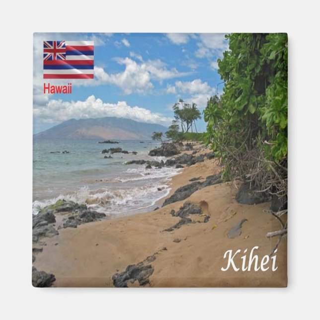 ZHI005 KIHEI, HAWAII, Panorama, Oceanien, Fridge Magnet (Framsidan)