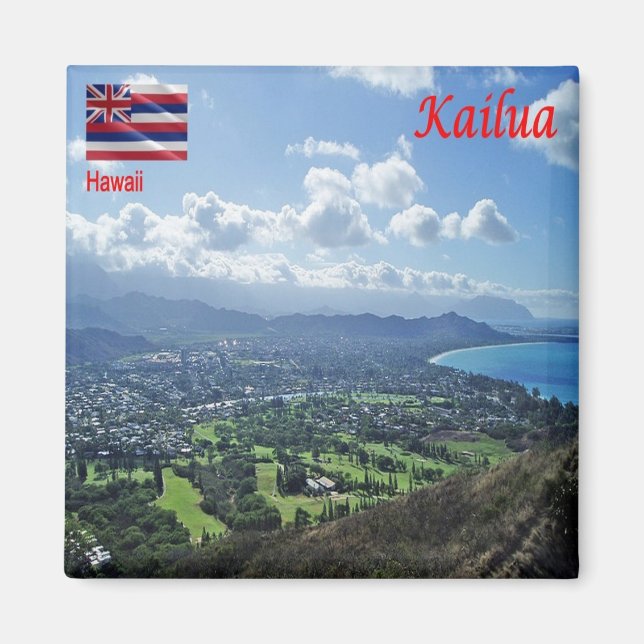 zHI008 KAILUA, HAWAII, Sea View, Oceania, Fridge Magnet (Framsidan)