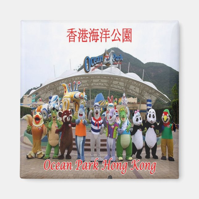 zHK008 OCEAN PARK Hong Kong, Asien, Fridge Magnet (Framsidan)