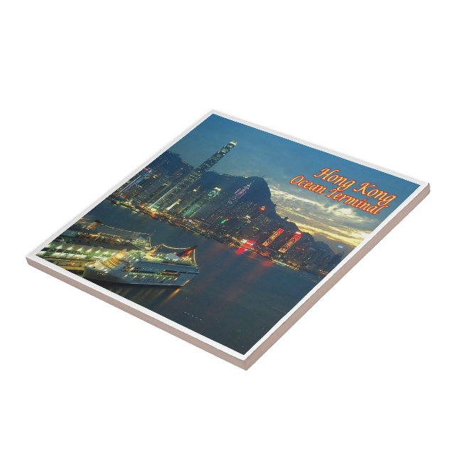 zHK009 OCEAN TERMINAL Hong Kong, Asien, Kakelplatta (Sidan)