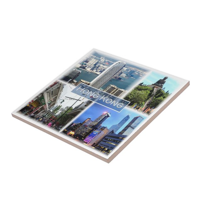 zHK011  HONG KONG, Suvenir,  Kakelplatta (Sidan)