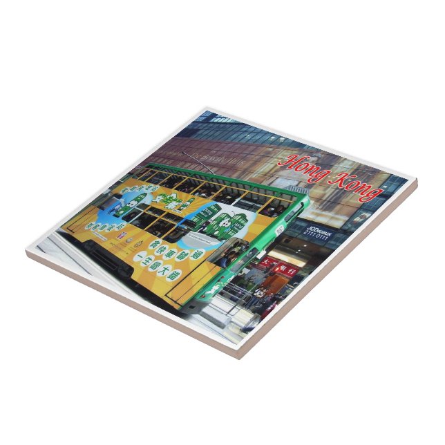 zHK019 TRAMWAY HONGKONGAIS Hong Kong Kakelplatta (Sidan)