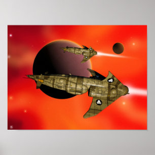 Zhodani Trader-Frakten Poster"Distant Shores 1" Poster