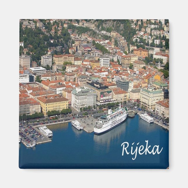 zHR005 RIJEKA Kroatien, Fridge Magnet (Framsidan)