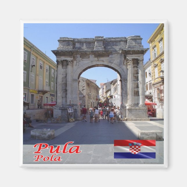 zHR008 PULA, Kroatien, Fridge Magnet (Framsidan)