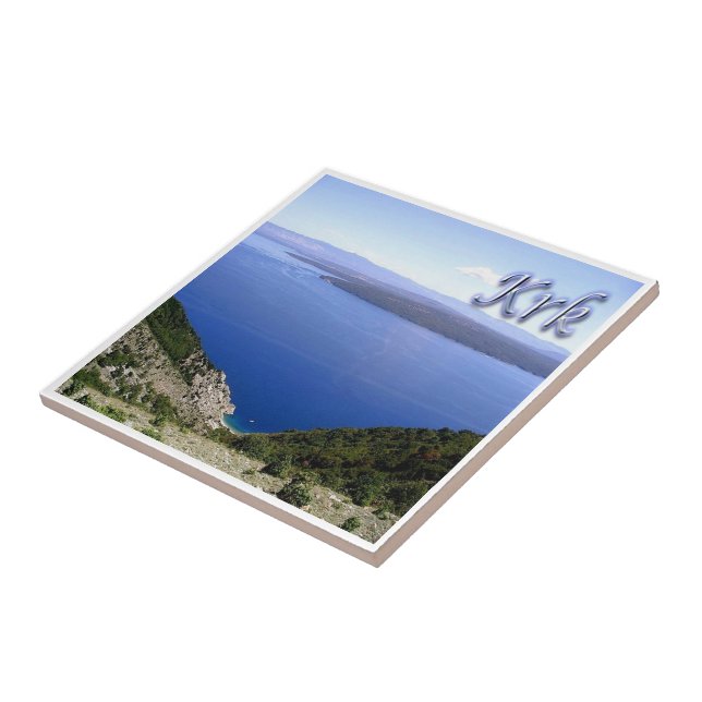 zHR014 KRK, CRES, Kroatien Kakelplatta (Sidan)